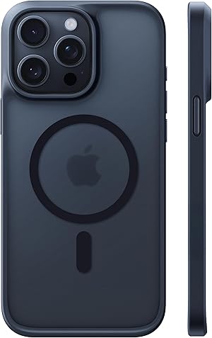 TORRAS Guardian-Mag für iPhone 15 Pro Hülle für MagSafe Nr.1 Schutzkraft und Magnetkraft Handyhülle iPhone 15 Pro Case Stoßfest Kratzfest Schutzhülle Cover Edle Matt Schwarz