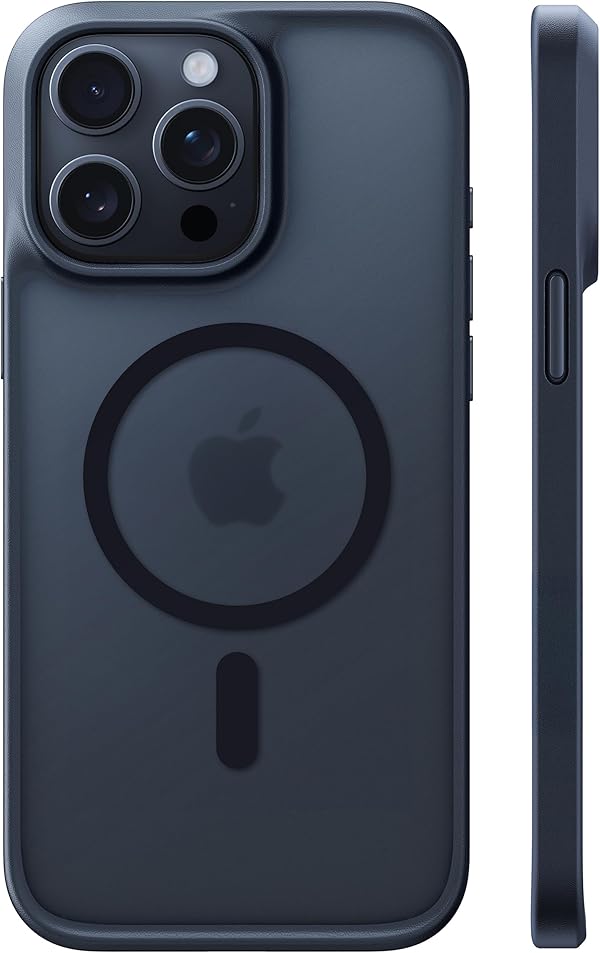 TORRAS Guardian-Mag für iPhone 15 Pro Hülle für MagSafe Nr.1 Schutzkraft und Magnetkraft Handyhülle iPhone 15 Pro Case Stoßfest Kratzfest Schutzhülle Cover Edle Matt Schwarz