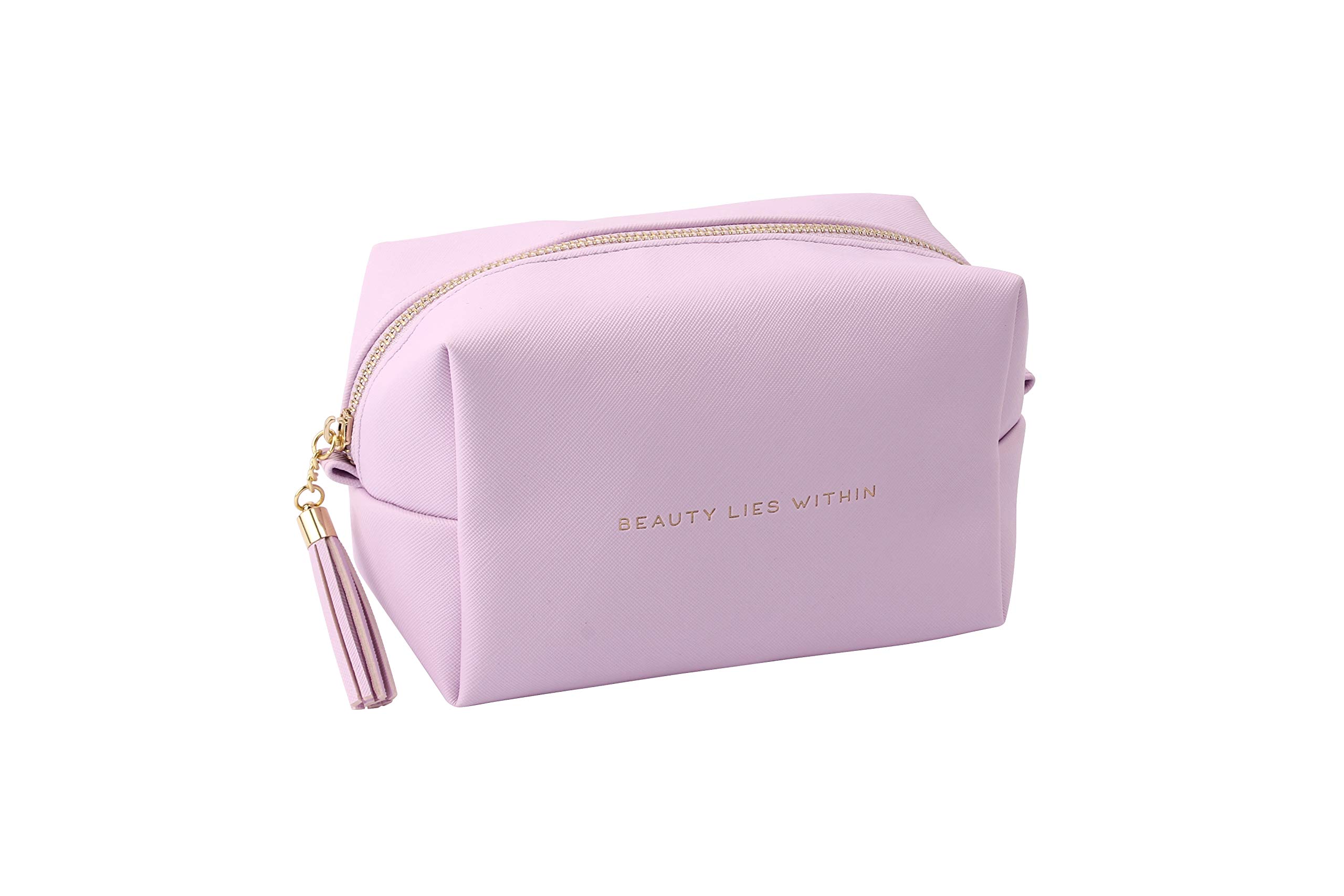 CGB Giftware | Ladies Wash Bag | Beauty | Travel Bag | Willow & Rose | Lilac | 'Beauty Lies Within' Slogan | GB01915