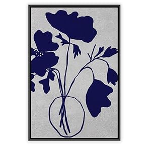 signwin Framed Canvas Wall Art Flowers Pattern Canvas...