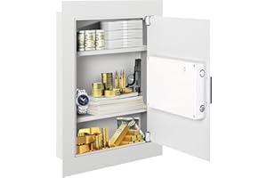 Safstar Digital Wall Safe, Built-in Wall Safes, Flat Recessed Wall Hidden Safe Security Box, Concealed Wall Safe Between The 