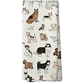 Mcehtle Cute Dog Kitchen Towels, Dog Mom Dad Lovers Owner Gifts for Women Men Hand Towel for Kitchen Bathroom, Pet Lover Gifts Decorative Tea Towels Dish Towel 16x24 Inch
