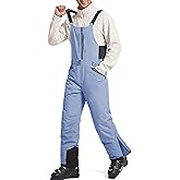 FREE SOLDIER Men's Insulated Waterproof Snow Bibs Ski Overalls