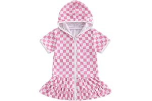 Yccutest Toddler Hooded Terry Swim Cover Up Kids Swimsuit Coverup for Girls Beach Bathing Suit Wraps Swimwear Summer Outfits