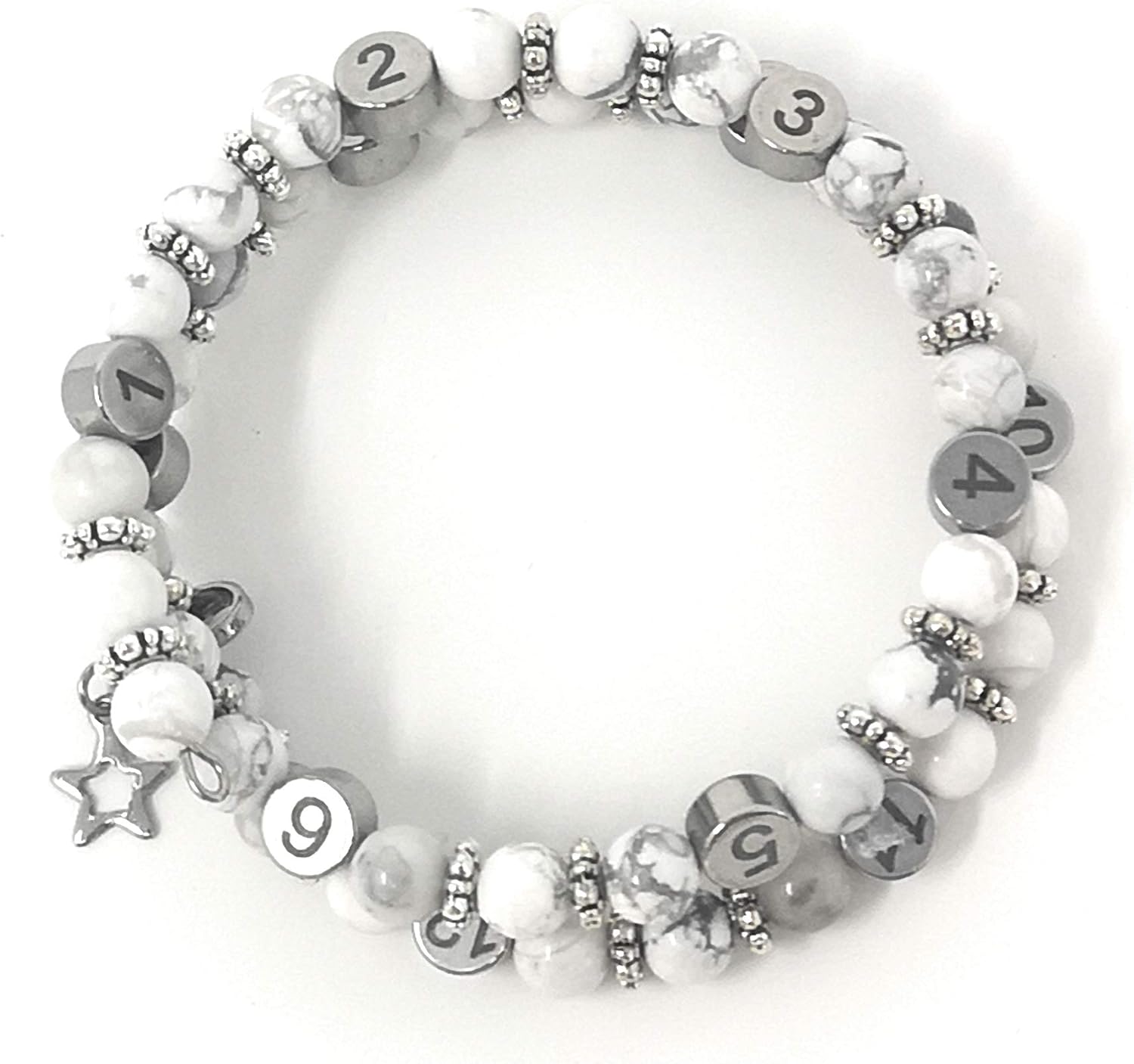 Breastfeeding Bracelet White Turquoise Marble BigaMart