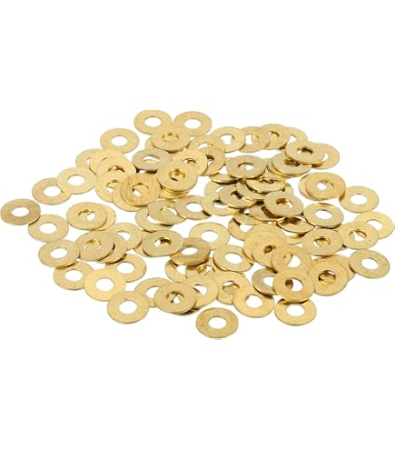 Brass Flat Washer - 3/8\" Large (.392 ID X 1.0 OD X .081 Thick) Qty-25