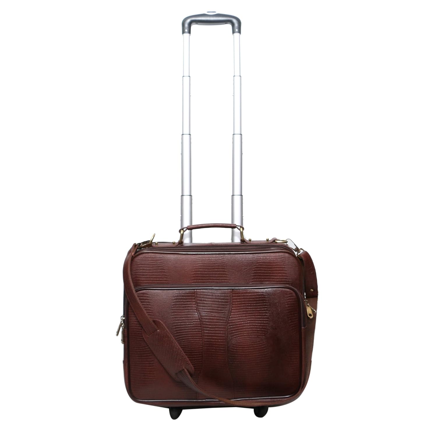pure leather trolley bags