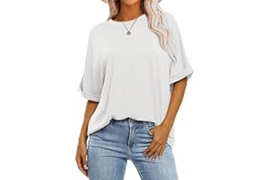 ANRABESS Women's Oversized T Shirts Short Sleeve Crewneck Summer Tops Casual Loose Basic Tee Shirts 2024 Trendy Clothes