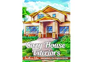 Cozy House Exteriors: Coloring Book for Adults With Beautiful House Designs, Country Cabins, Cozy Homes, and More, Drawings of Warm Retreats for Relaxation, Stress Relieving, and Mindfulness