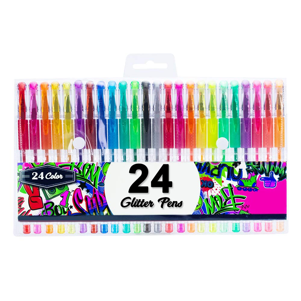 Reaeonat Gel Pens, 1.0mm Rollerball Tip Gel Pen for Adult Writing Note Taking Bullet Journal, Pack of 24