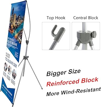 Amazon Com T Sign Reinforced Block Adjustable Tripod X Banner
