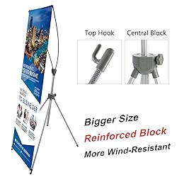 T-SIGN Reinforced Block Adjustable Tripod X Banner