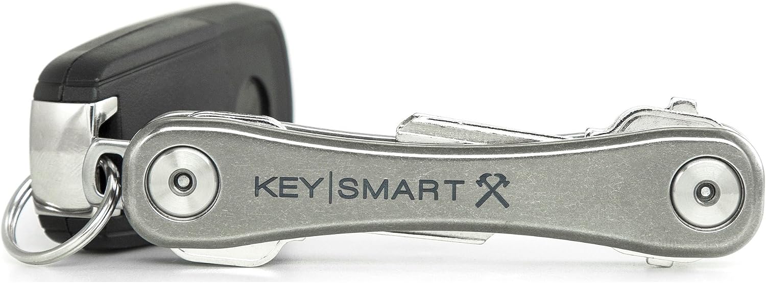 KeySmart Rugged, Multitool Key Holder for Keychain w/Bottle Opener and Pocket Clip, Key Organizer for Key Chain EDC Keychains