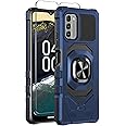 Mocotto for Nokia G310 5G Case with Tempered Glass Screen Protector,Military Grade Heavy Duty Shockproof Protective Cover,with Ring Kickstand Full-Body Protective Case for Nokia G310 (Navy)