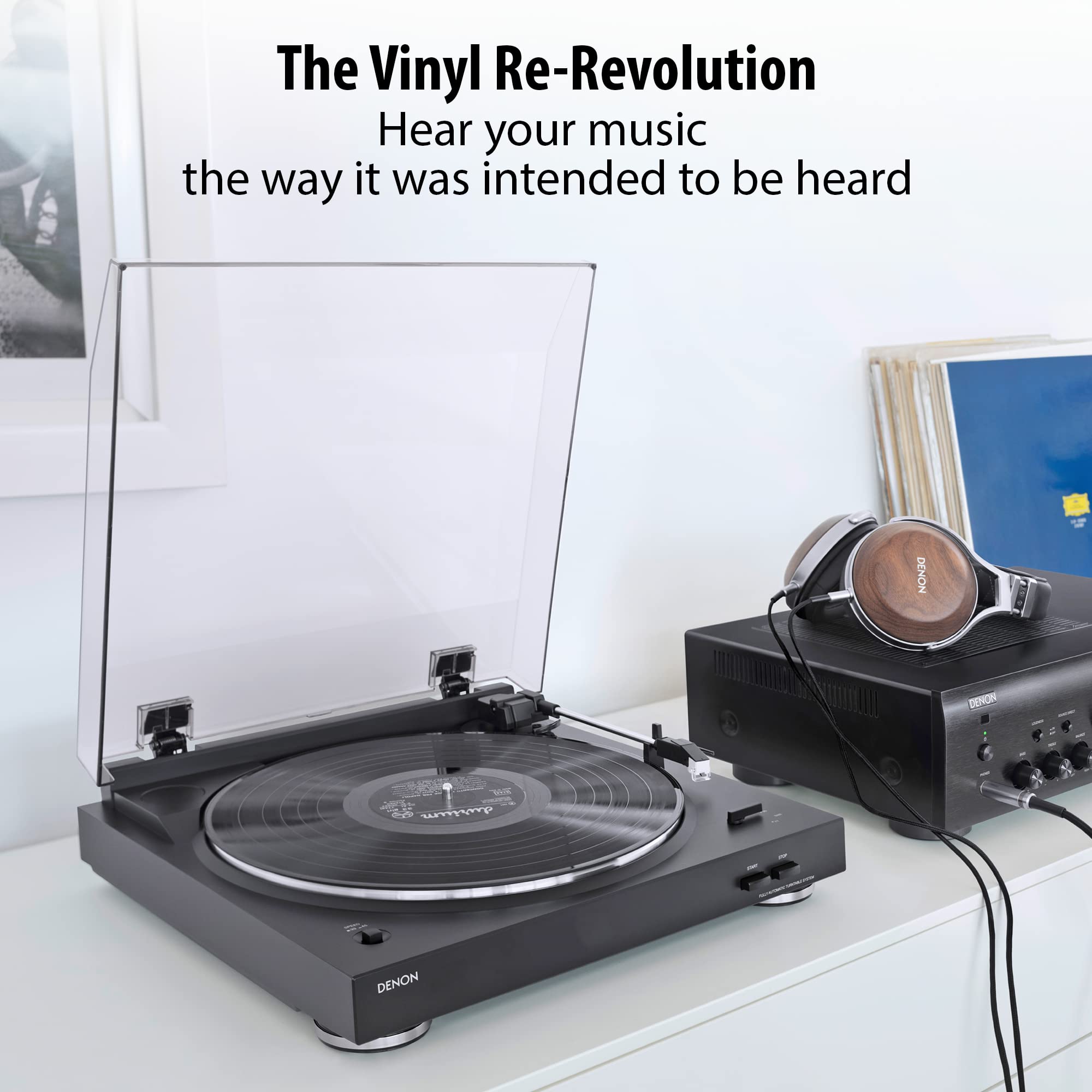 Mua Denon DP29F Fully Automatic Record Player, Analog Turntable with Builtin RIAA Phono