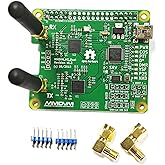 AURSINC MMDVM Duplex Hotspot Module Dual Hat V1.5.2 Support P25 DMR YSF NXDN DMR Slot 1 + Slot 2 for Raspberry Pi, Pi Zero with USB Port (Without OLED)