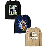 The Children's Place Boys Sports Long Sleeve Graphic T-Shirts,multipacks