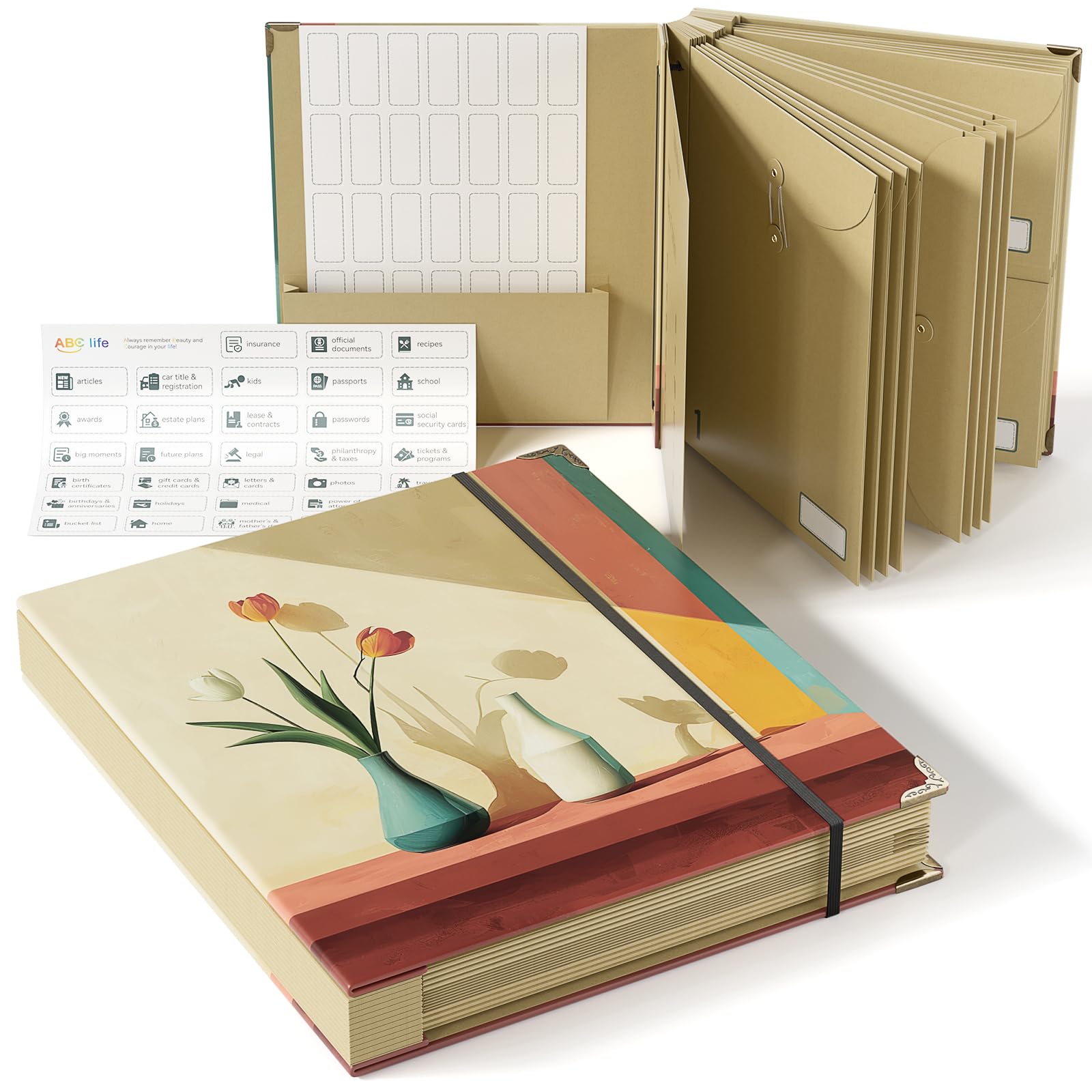 ABC life Important Document Organizer, Customized Expanding File Folder ...