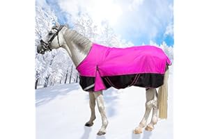 SteeDear 1200D Winter Waterproof and Breathable Horse Blanket Belly Fixation| Turnout Blankets with Reflective Strips Design 
