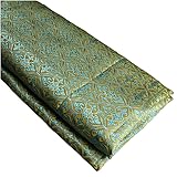 Thick Linen Jacquard Brocade Fabric Faux Silk