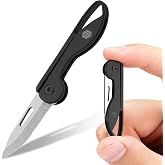 KeyUnity KK05 Titanium Mini Pocket Knife, 1.06-Inch Blade, Black | Lightweight EDC Knife for opening packages and snack wrappers, removing clothing tags, and handling everyday tasks