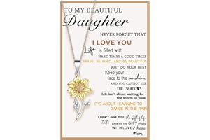 Tarsus Sunflower Necklace, You are My Sunshine, Sunflower Gifts Ideas for Women, Inspirational Gifts for Women Teen Girls Birthday Christmas Valentines Day