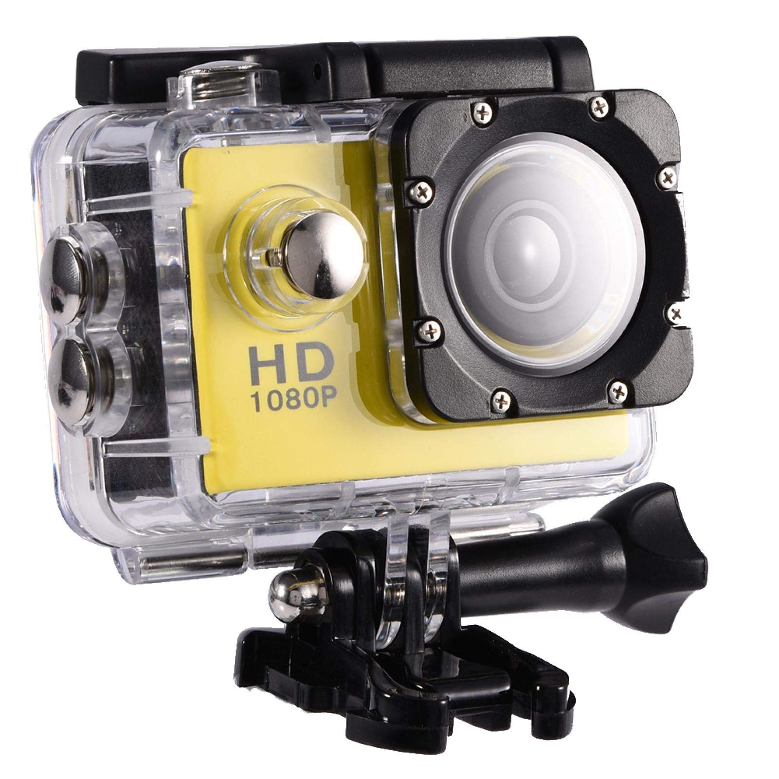 Mini DV Sports Camera,Action Camera 4K Waterproof 30m Outdoor Sports Video DV Camera 1080P Full HD LCD Mini Camcorder Mounting Accessories Kits(yellow)