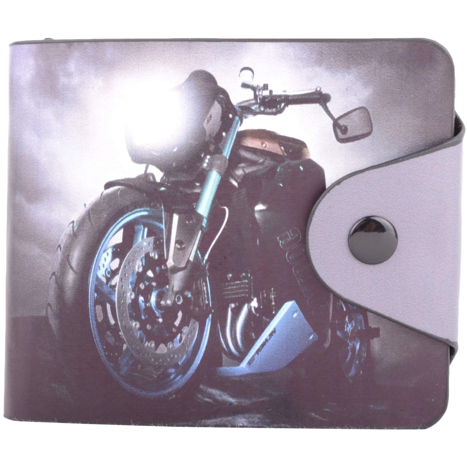 Mens Bi-Fold Printed Money/Credit Card/Travel Card Holder/Wallet - Motobike