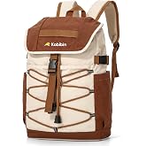 Kabibin Travel Backpack for Women Men, Carry On Laptop Backpack fits 16'' Laptop, Lightweight Waterproof Nylon Casual Daypack with Multiple Pockets, Basics Bag for Outdoor, Walking, Hiking. (Khaki)