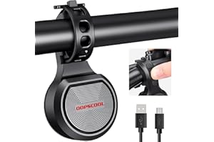 OOPSCOOL Bike Horn Adjustable 80-130DB, Electric Bicycle Bell USB Rechargeable, Waterproof Bicycle Accessories for Adults Mountain Bike Bells Whistle