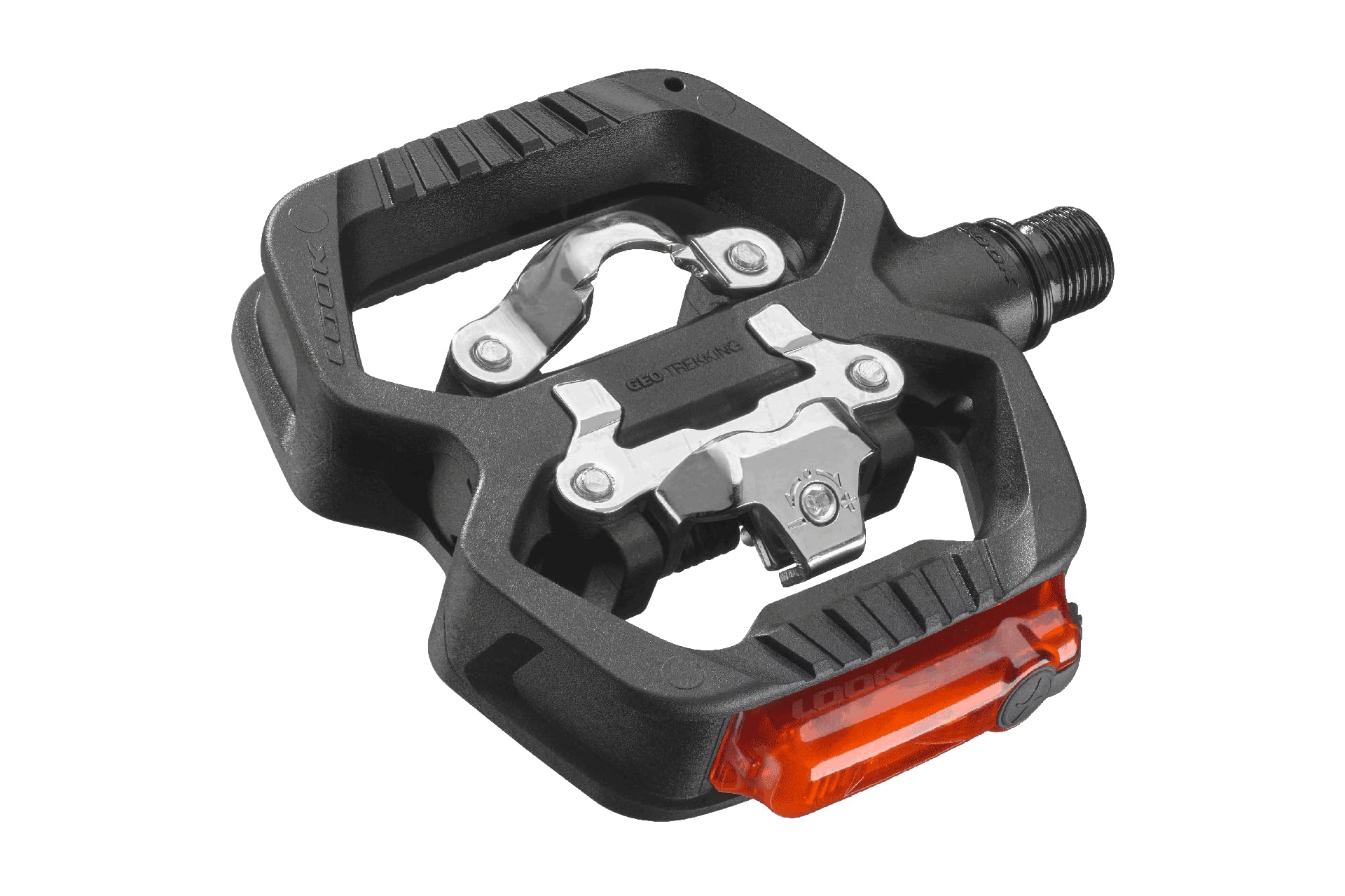 LOOK Cycle - GEO Trekking Vision Bike Pedals - Ultra-Robust Hybrid Pedals - 1 Clipless Face, 1 Flat Face - Clip System - Ideal for Every Ride - EASY Pedals + Cleats