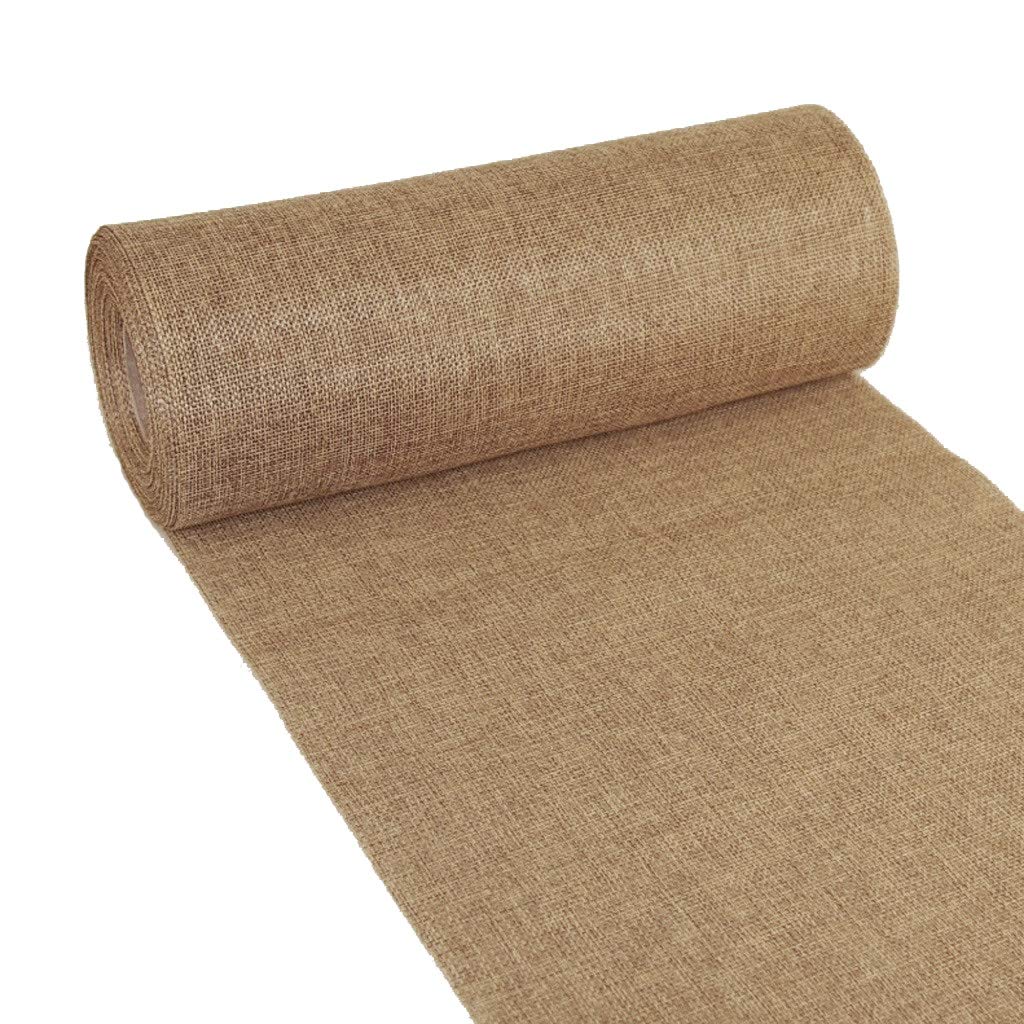 Deko AS GmbH Shabby Chic Table Runner in Linen Style – 300 mm – 5 m – Col. 21 Coconut Brown – A 69 300-5 21