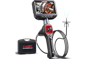 Ralcam 360°Articulating Borescope 6.2mm/0.24inch, 4.3-inch 4 Way Endoscope Inspection Camera,HD Flexible Snake Camera Fiber O