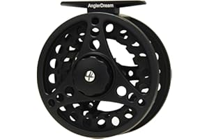 ANGLER DREAM (1/2WT 3/4WT 5/6WT 7/8WT) Fly Reel with Line Combo Aluminum Alloy Large Arbor Fly Fishing Reels Weight Forward Fly Line with Braided Backing Taper Leader Pre-Tied