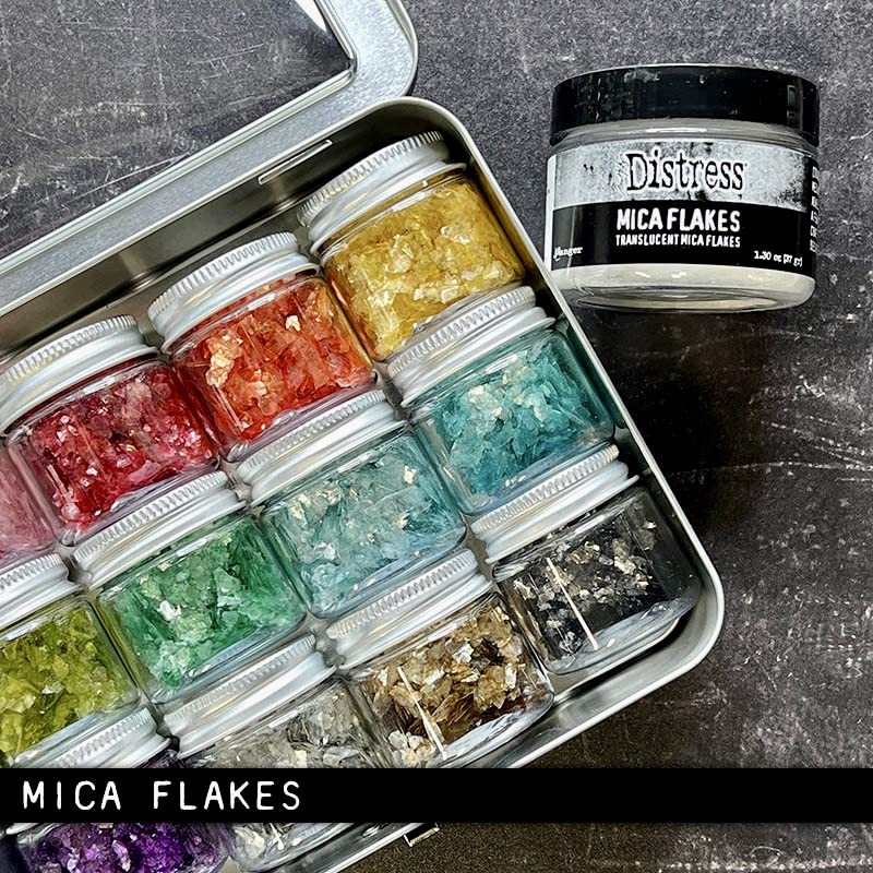 Ranger Ink Bundle Tim Holtz Distress® Glitter - Clear Rock Candy, and Mica Flakes TDR35879 and TDR69140