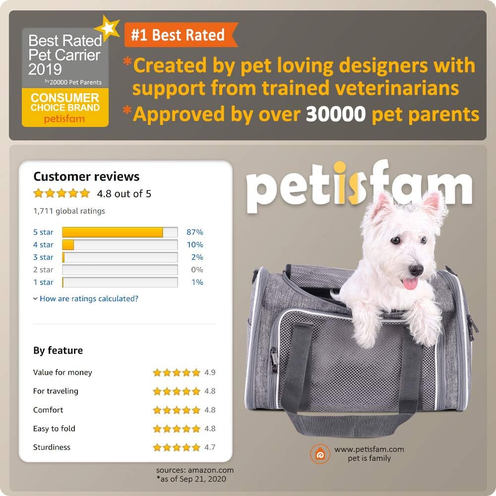 petisfam Top Load Cat Carrier for Medium Cats, Collapsible and Escape Proof : Pet Supplies