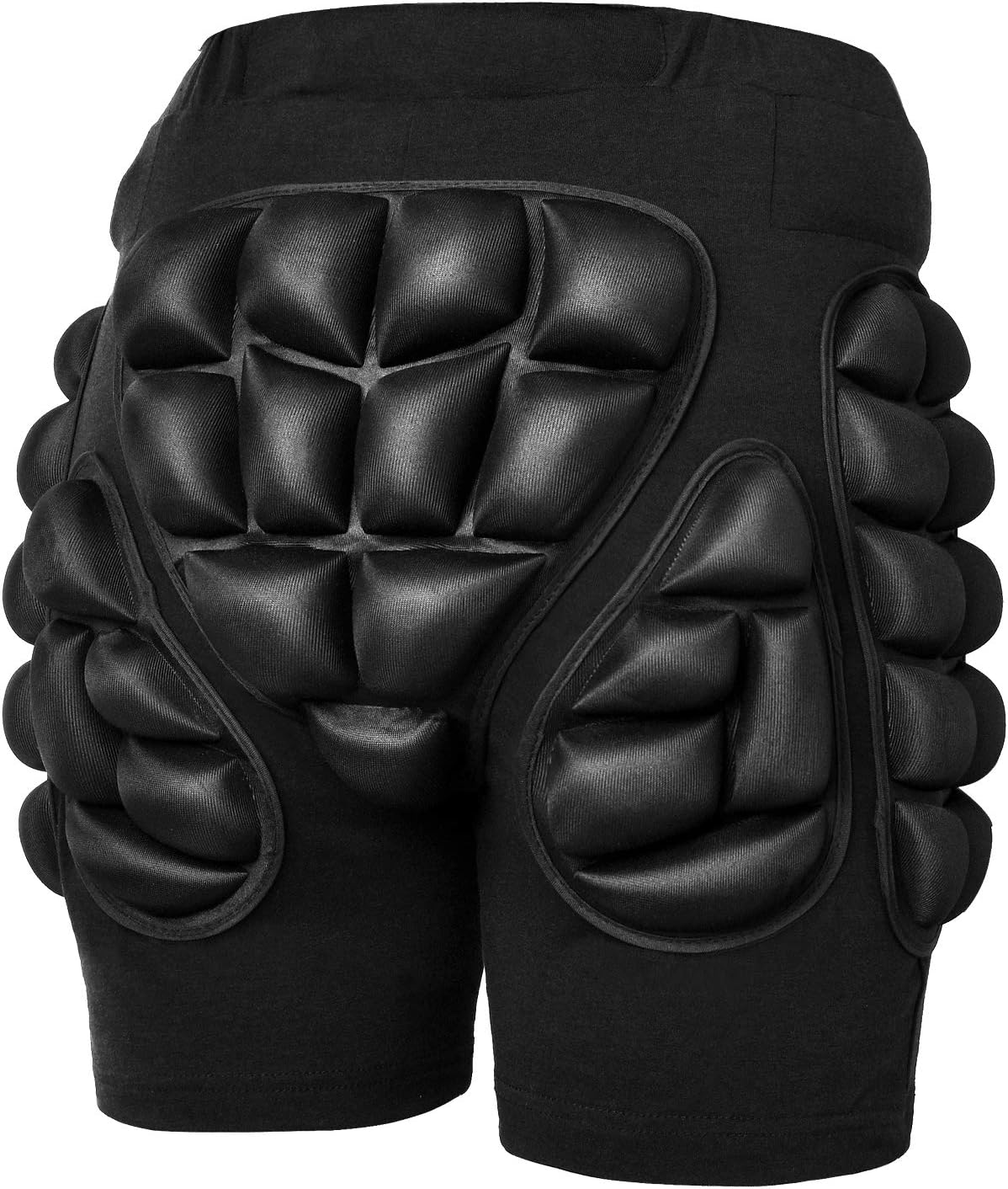 Soared 3D Protection Hip Butt EVA Paded Short Pants Protective Gear Guard Impact Pad Ski Ice Skating Snowboard Black