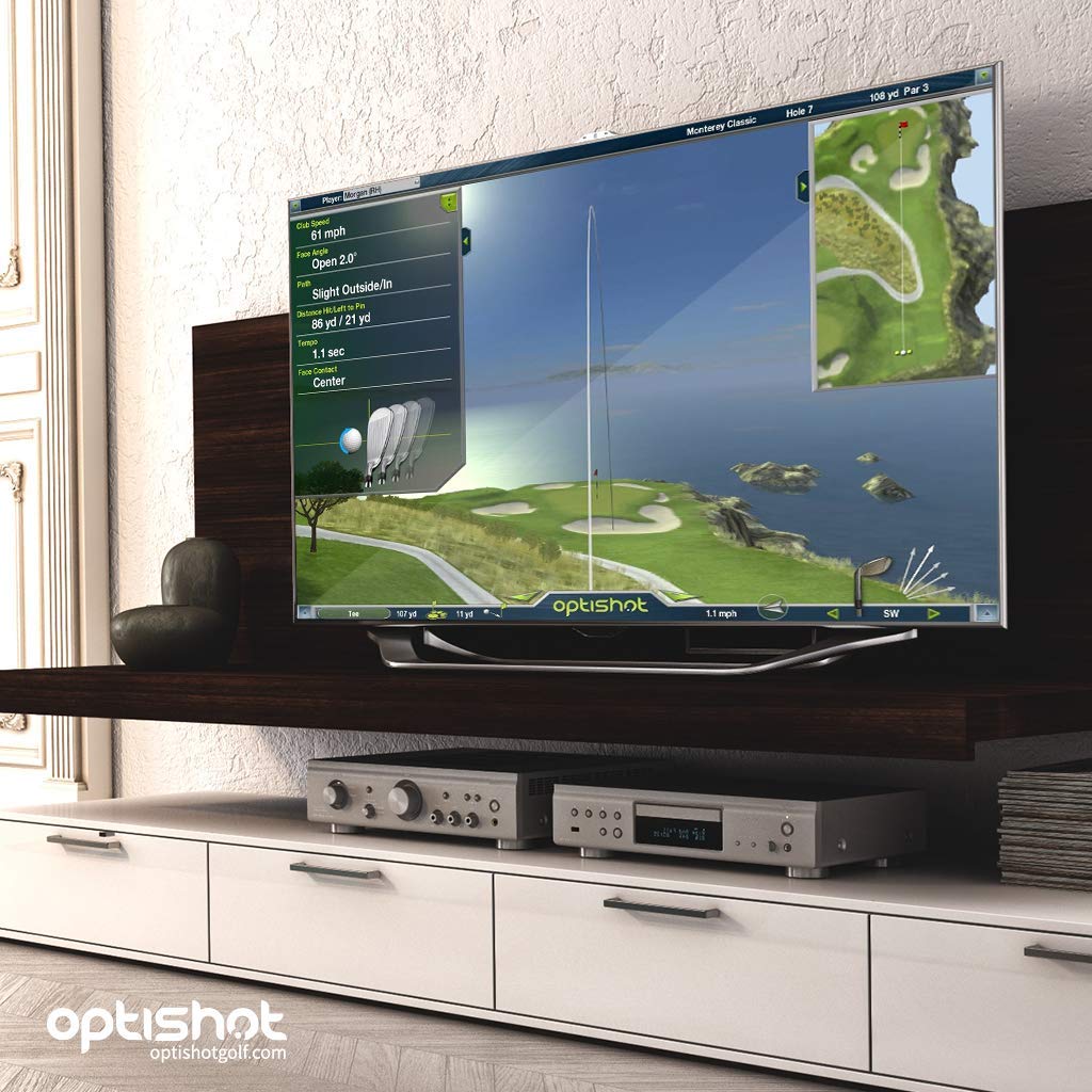 OptiShot 2 Golf Simulator for Home with Net and Mat Golf in A Box