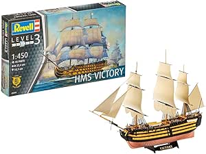 Revell Maqueta HMS Victory, Kit Modello, Escala 1:450 (05819), 22,4 cm de Largo