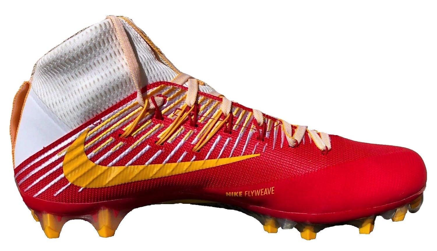red and gold football cleats