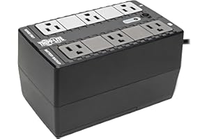 Tripp Lite UPS 350VA Battery Backup Uninterruptible Power Supply, 6 Outlets, Surge Protector, Compact Basic Standby for PC Computer Wi-fi Router & TV, 3-Year Warranty & $100,000 Insurance (BC350)