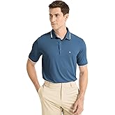 Men's Golf Polo Shirt– Silky Tech Nylon, Cooling, UV-Resistant, Quick-Dry Short Sleeve Sports Athletic Shirts for Men