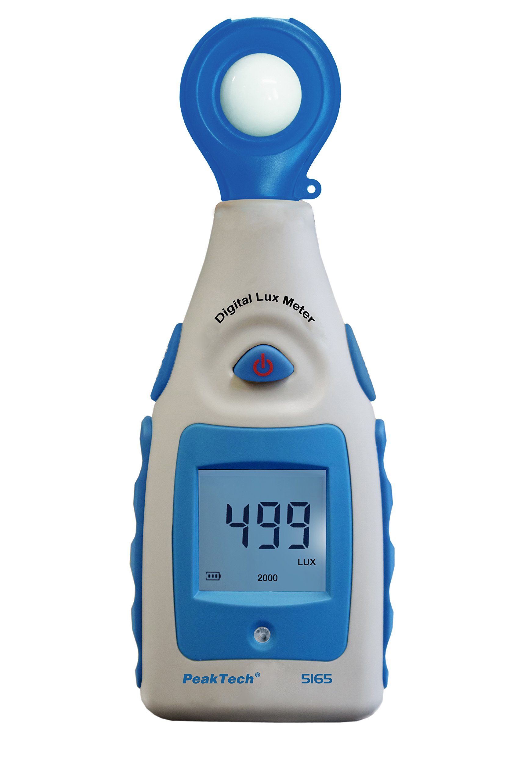 PeakTech Digital Luxmeter, Light Meter, Lighting Meter, Brightness Meter, Meter with Measuring Range from 0-200,000 Lux, Pack of 1, P 5165