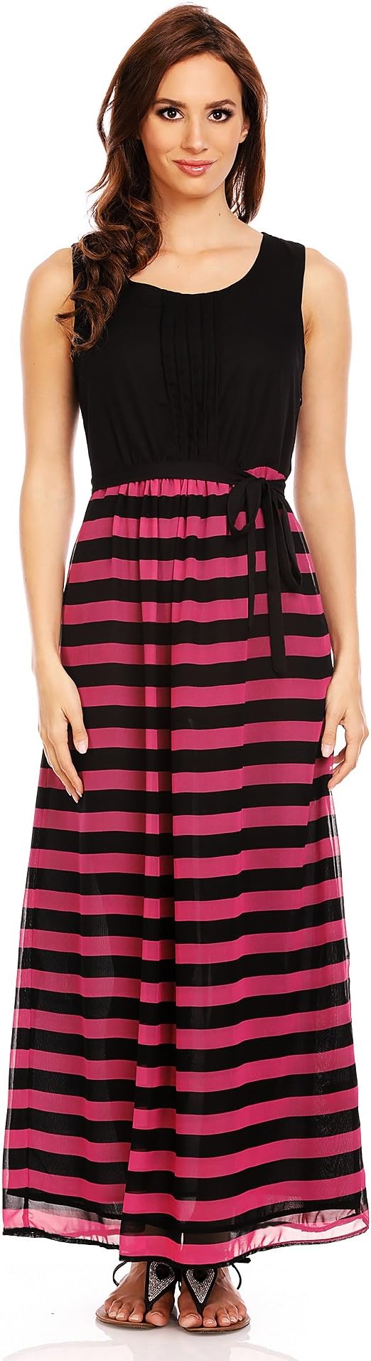 Mia Suri Ladies Sleeveless Evening Dinner Maxi Full Length Dress for Women