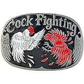 FRTLSL Western Belt Buckles for Men Women, Funny Cock Fighting Rodeo Cowgirl Cowboy Belt Buckle Jean's Accessory s