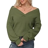 Feiersi Women's Off Shoulder Sweater Long Sleeve