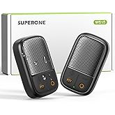 SUPERONE 2 Pack Wearable Bluetooth Speaker with Walkie-Talkie Function Based on Zello App. IPX7 Waterproof Clip-on Speaker, TWS Pairing Portable Speaker for Hands-Free Music/Calls for Cycling/Hiking