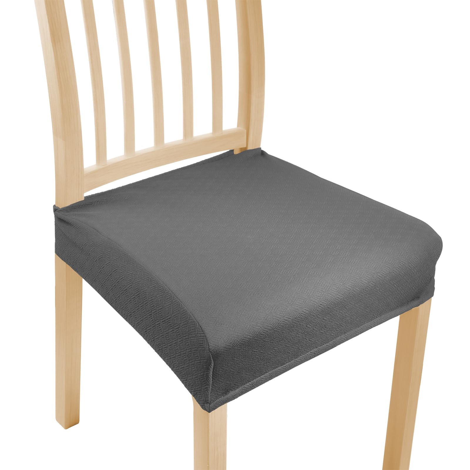 NORTHERN BROTHERS Dining Chair Seat Covers Set of 4, Stretch Jacquard Washable Dining Room Chair ...