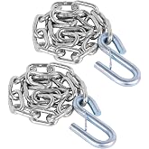 Tnyeobae 27" Trailer Safety Chain Kit w/ 5/16" Hooks 7000 lbs 2PK | Grade 30 heavy-duty steel towing chains with 5/16" spring hooks. 7,000 lbs capacity for RV, boat &amp; utility trailer.