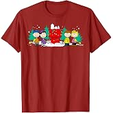 Peanuts Snoopy Dog House Holiday Family Photo T-Shirt